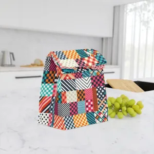 Abstract Pattern Magnetic Closure Polyester Lunch Bag