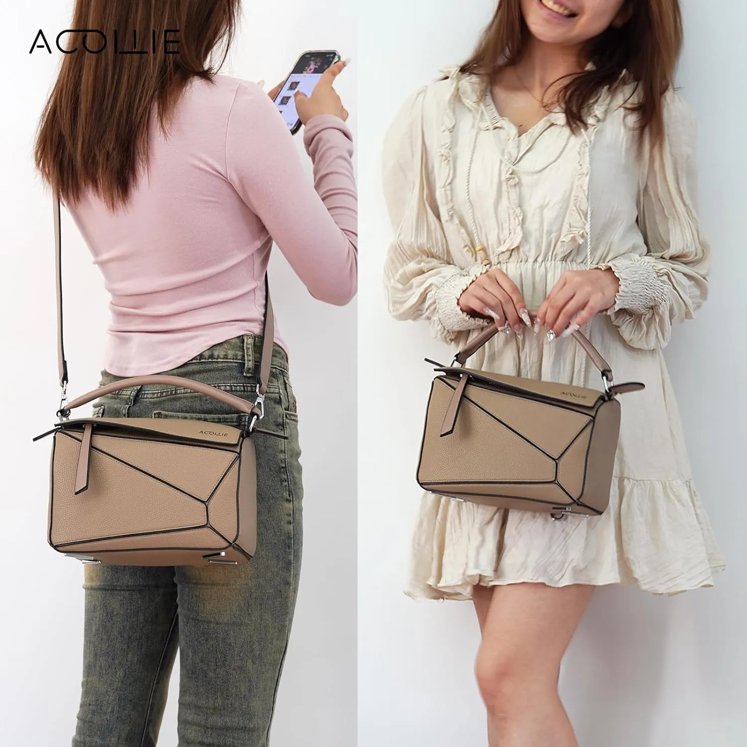 ACOLLIE the unique design crossbody bag is fashionable, stylish, soft, French essence, fashionable and popular bags