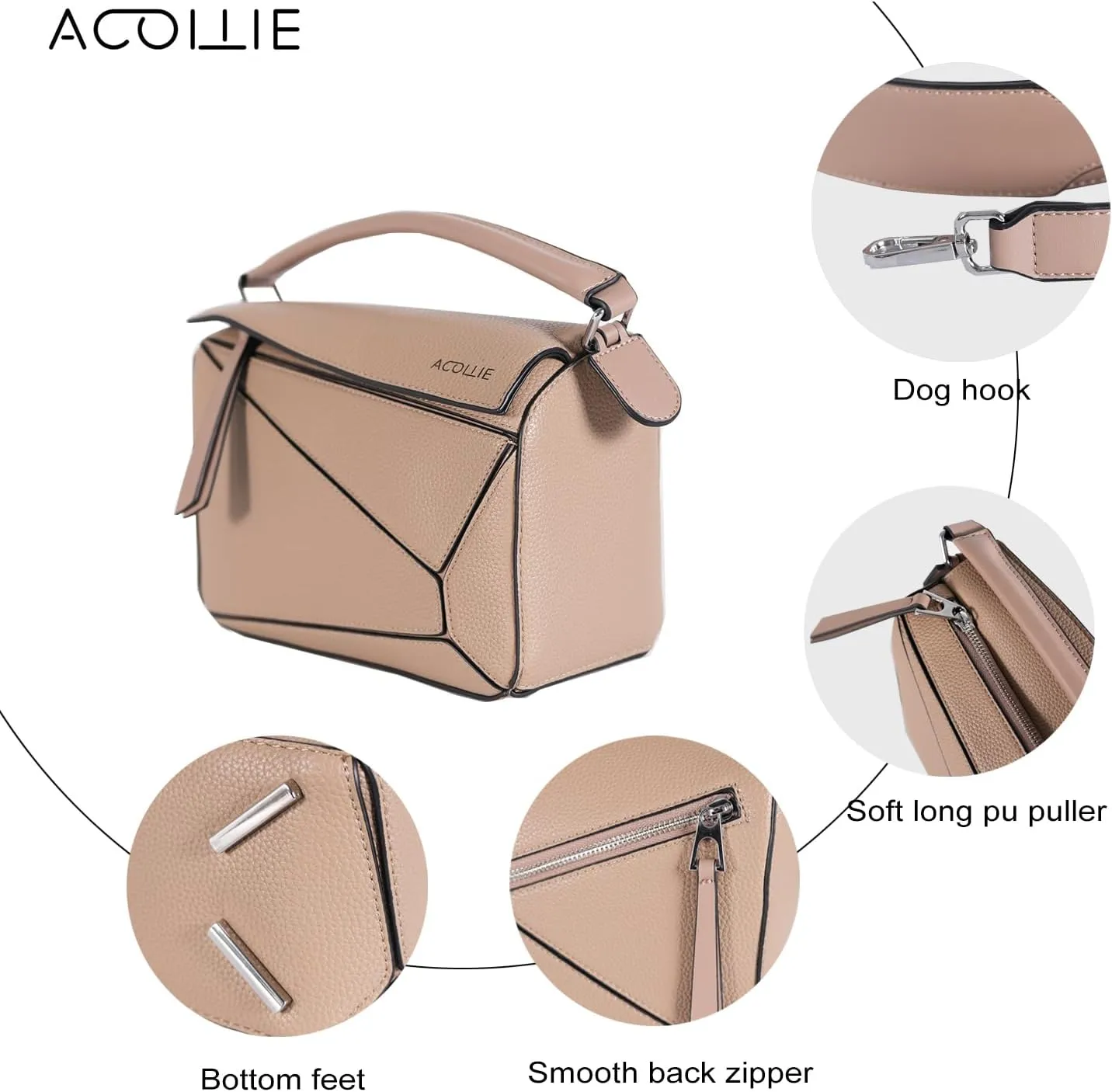ACOLLIE the unique design crossbody bag is fashionable, stylish, soft, French essence, fashionable and popular bags