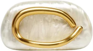 Acrylic Clutch Purse for Women Classic Round Acrylic Evening Handbag Vintage Metal Handlebars Bag for Wedding Party Prom
