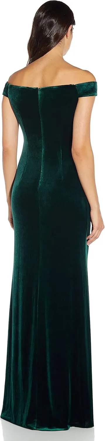 Adrianna Papell Women's Stretch Velvet Dress