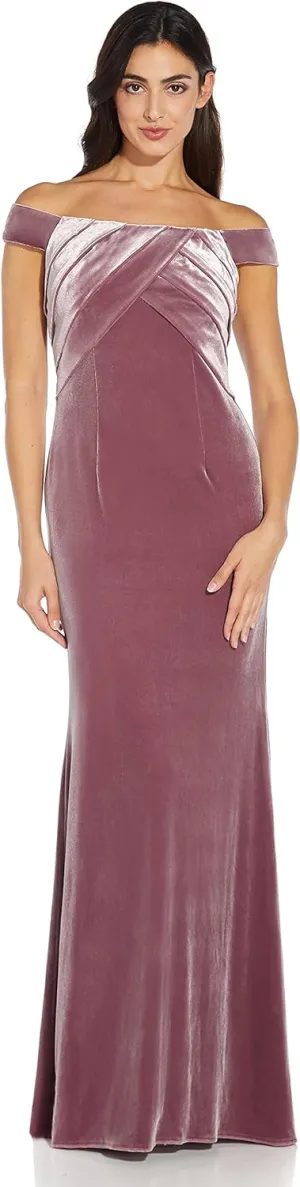 Adrianna Papell Women's Stretch Velvet Dress