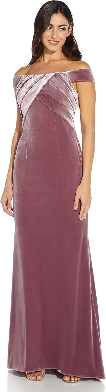 Adrianna Papell Women's Stretch Velvet Dress