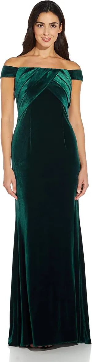 Adrianna Papell Women's Stretch Velvet Dress