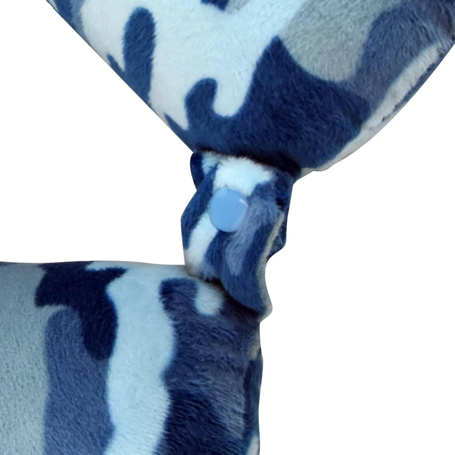 Adult Cozy Soft Microfiber Neck Pillow for Travel – Compact, Machine Washable - Perfect for Airplane, Car, or Home Use - Filled and Finished in The USA – Blue Camo