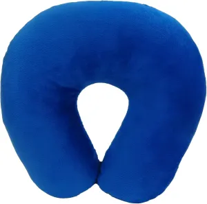 Adult Cozy Soft Microfiber Neck Pillow for Travel – Compact, Machine Washable - Perfect for Airplane, Car, or Home Use - Filled and Finished in The USA – Blue