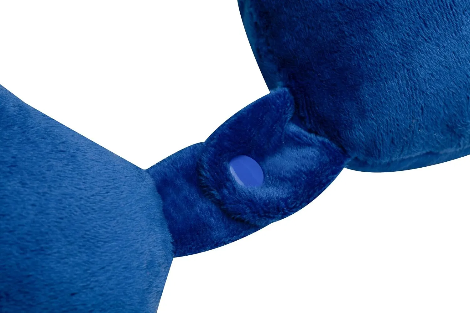 Adult Cozy Soft Microfiber Neck Pillow for Travel – Compact, Machine Washable - Perfect for Airplane, Car, or Home Use - Filled and Finished in The USA – Blue