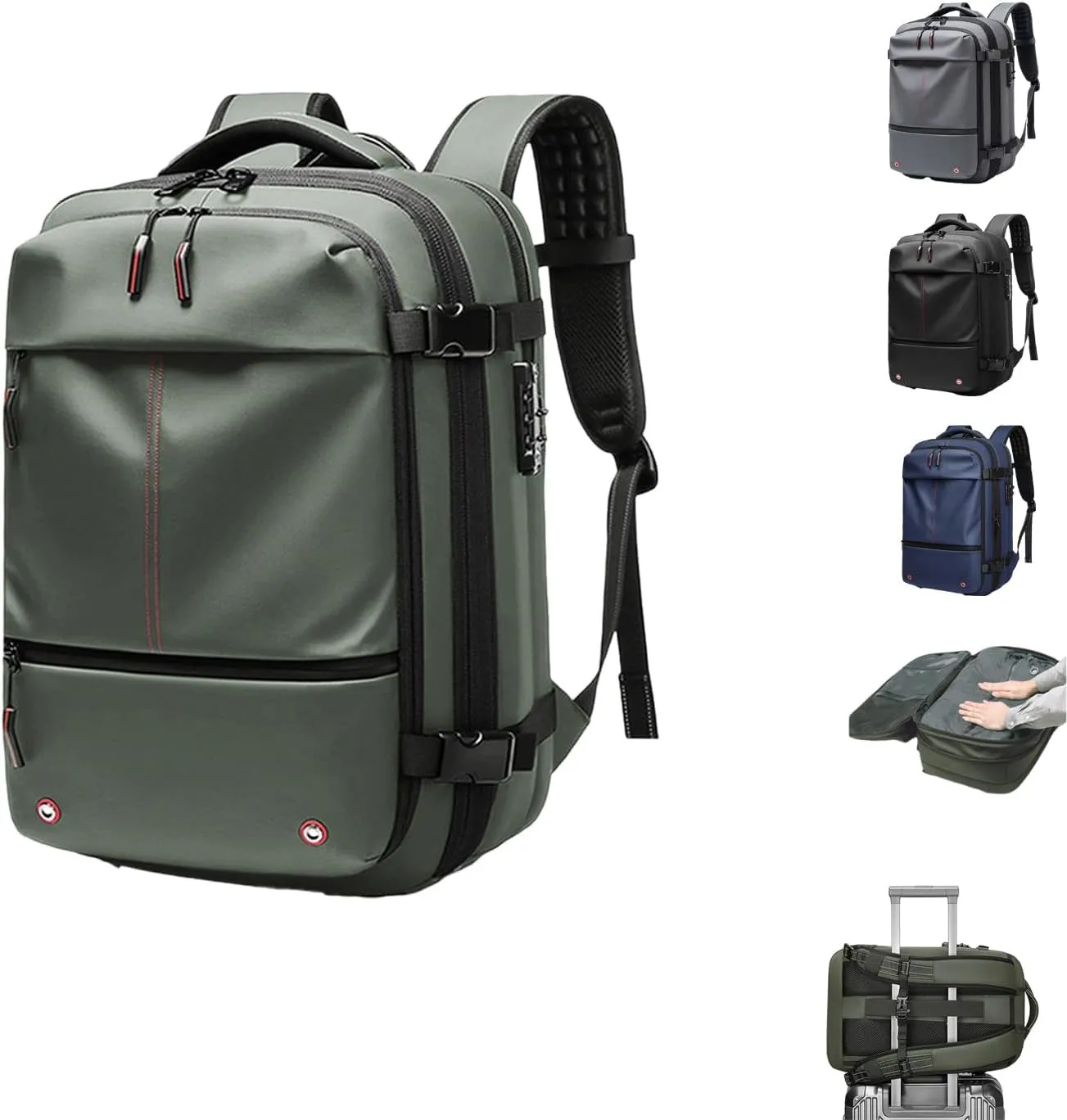 Aeropack Backpack, Aeropack Vacuum Compression Backpack, Air Vacuum Backpack for Travel, 60L Expandable Travel Backpack (green)
