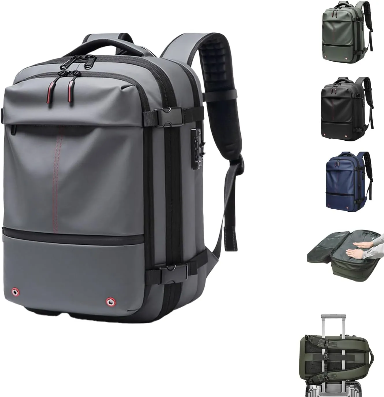 Aeropack Backpack, Aeropack Vacuum Compression Backpack, Air Vacuum Backpack for Travel, 60L Expandable Travel Backpack (grey)