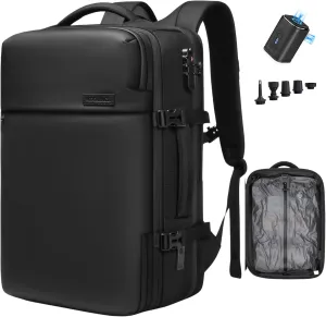 Airback Backpack, 70L Expandable Air Vacuum Backpack for Travel, Vacpack Travel Vacuum Bags with Pump, TSA Lock, USB Charging Port, Waterproof