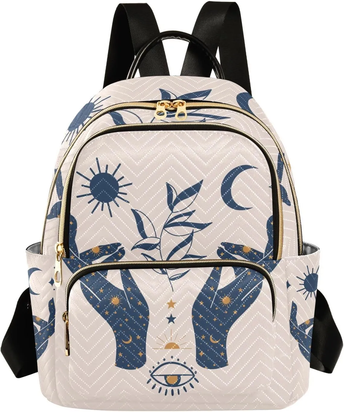 ALAZA Moon Sun Stars Witchy Mini Backpack Purse for Women Travel Bag Fashion Daypack Back Pack Shoulder Bag
