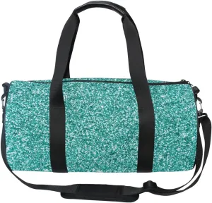 ALAZA Stylish Turquoise Blue Glitter Sports Gym Duffel Bag Travel Luggage Handbag for Men Women