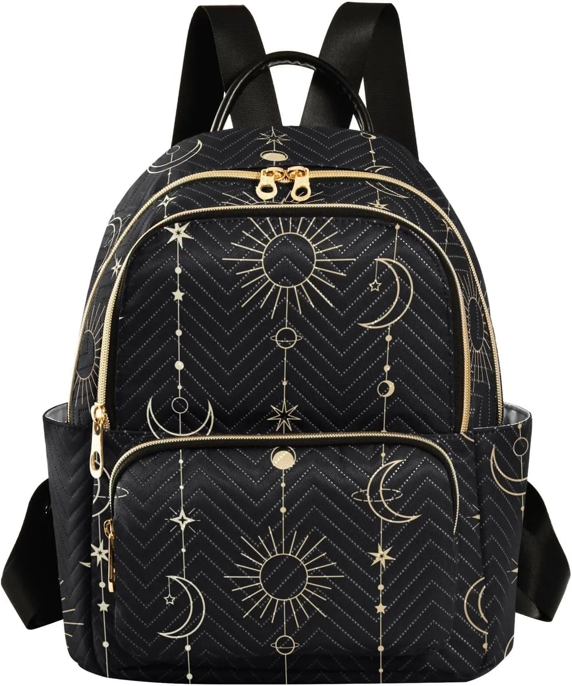ALAZA Sun Moon Stars Witch Small Backpack Purse for Women Travel Bag Fashion Daypack Back Pack Shoulder Bag