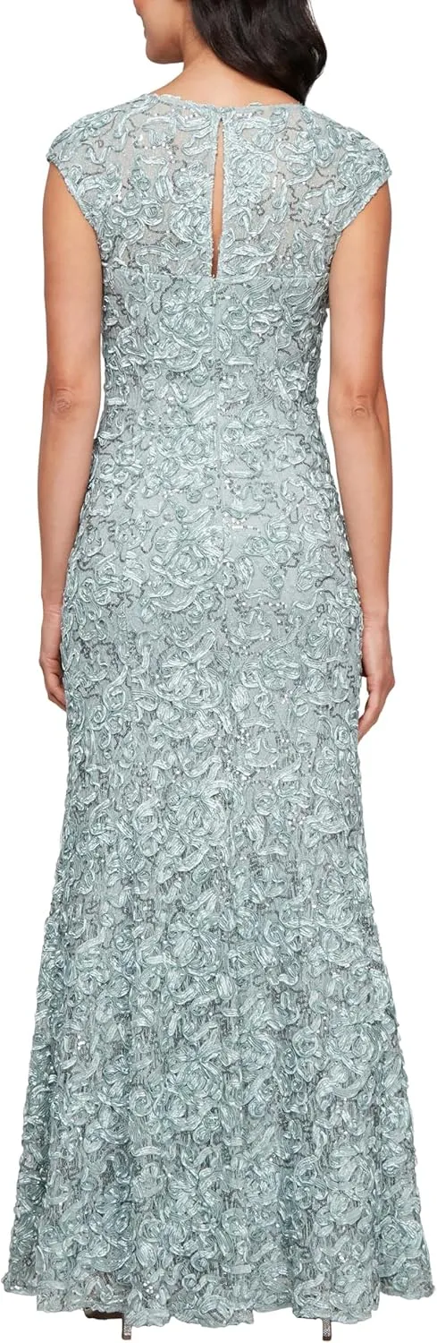 Alex Evenings Women's Long Sleeveless Mother of The Bride Dress with Shawl (Petite and Regular Sizes)