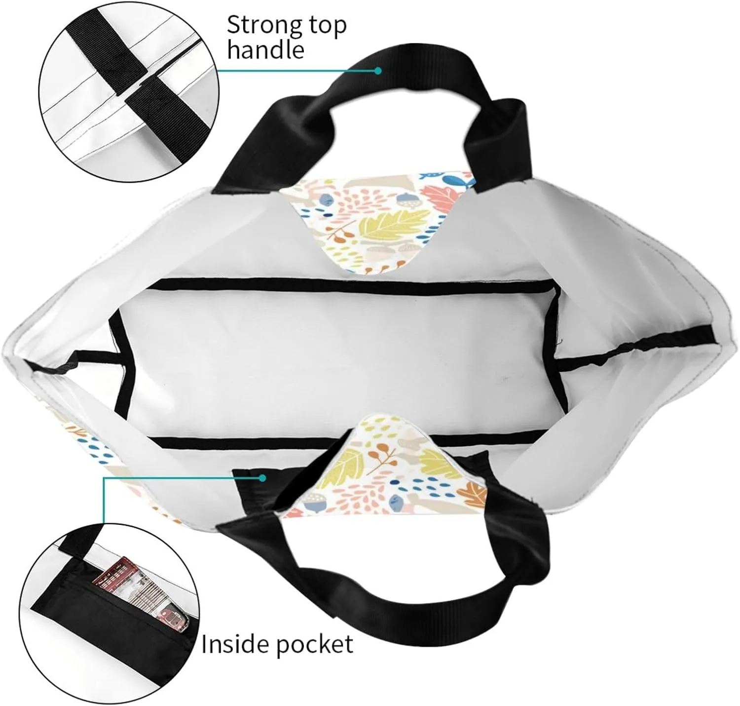 Alien Invasion Tote Bag Shopping Bag Portable Handbags Tote Shoulder Bucket Bags for Women