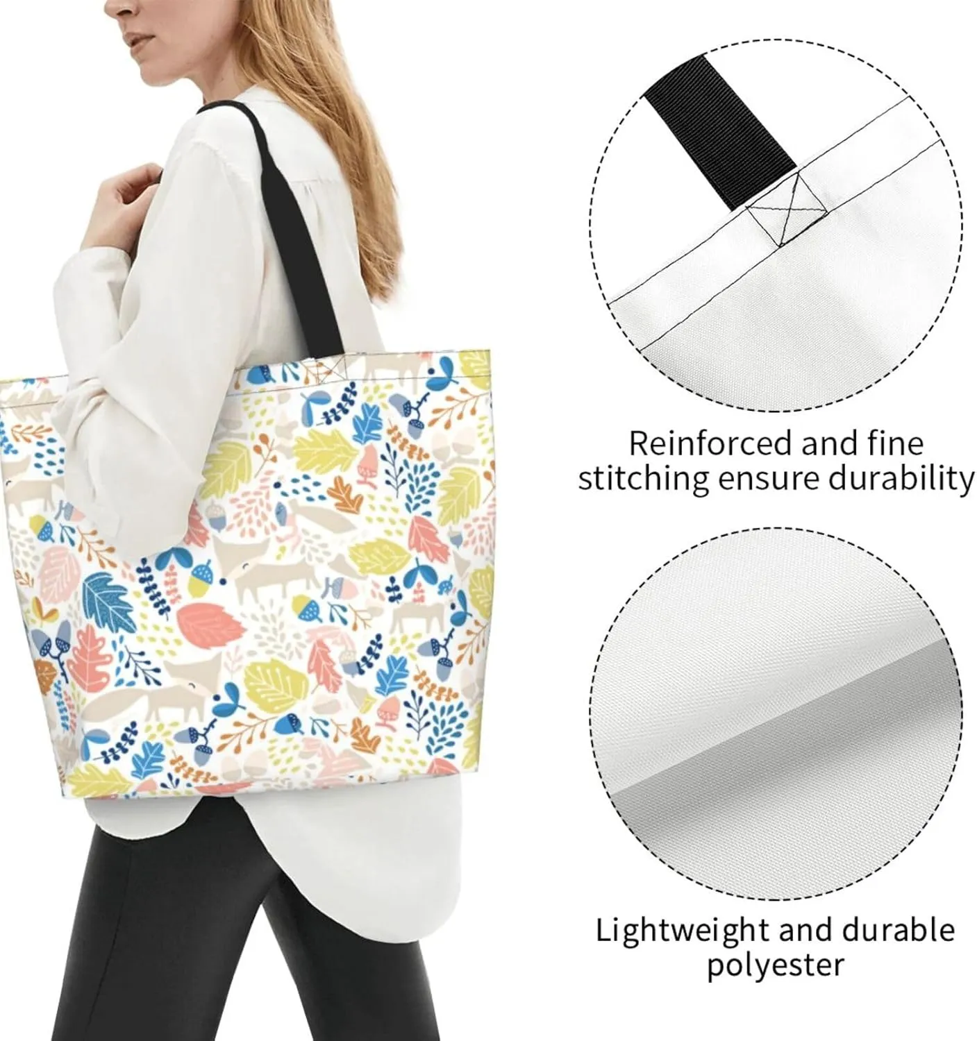 Alien Invasion Tote Bag Shopping Bag Portable Handbags Tote Shoulder Bucket Bags for Women