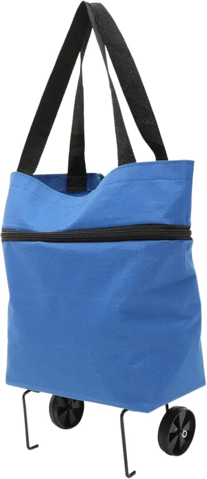 Alipis Storage Bag with Wheels Tote Bags Shopping Travel Bag on Wheels Portable ing Tote Shopping Bag Handcart
