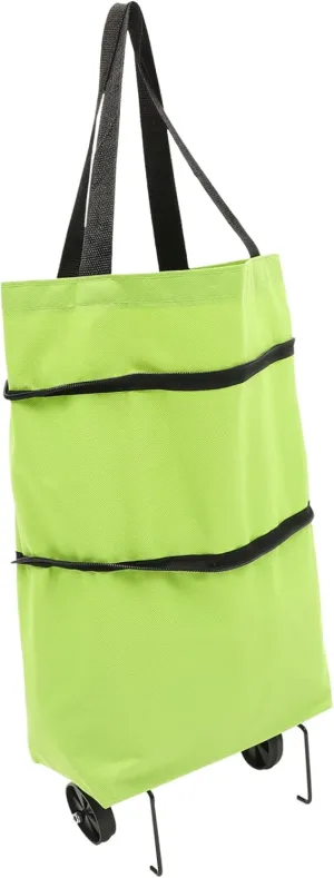 Alipis Storage Bag with Wheels Tote Bags Shopping Travel Bag on Wheels Portable ing Tote Shopping Bag Handcart
