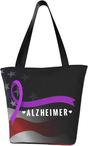 Alzheimer'S Disease Awareness Fashion Shoulder Bag Large Capacity For Man Or Woman