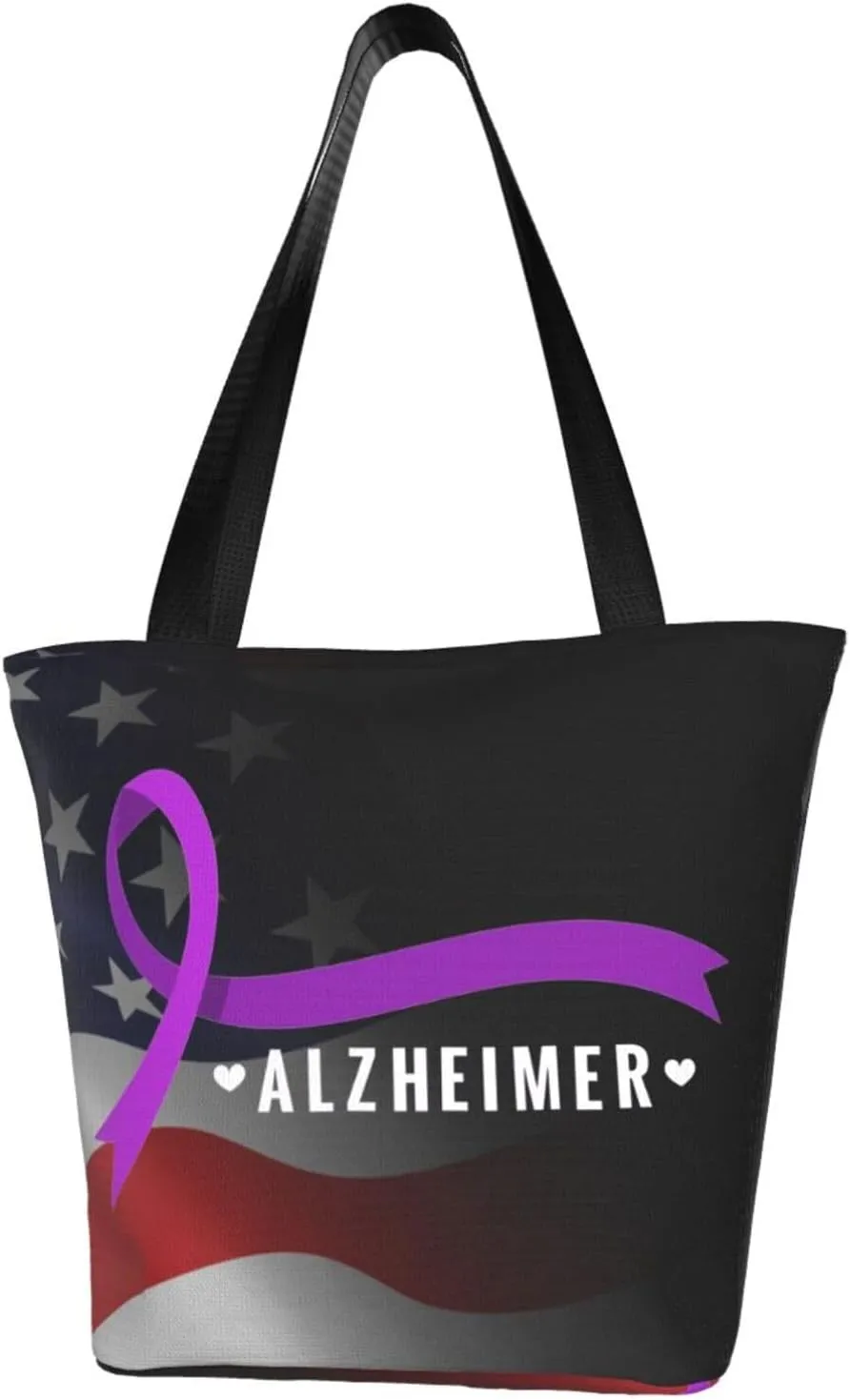 Alzheimer'S Disease Awareness Fashion Shoulder Bag Large Capacity For Man Or Woman