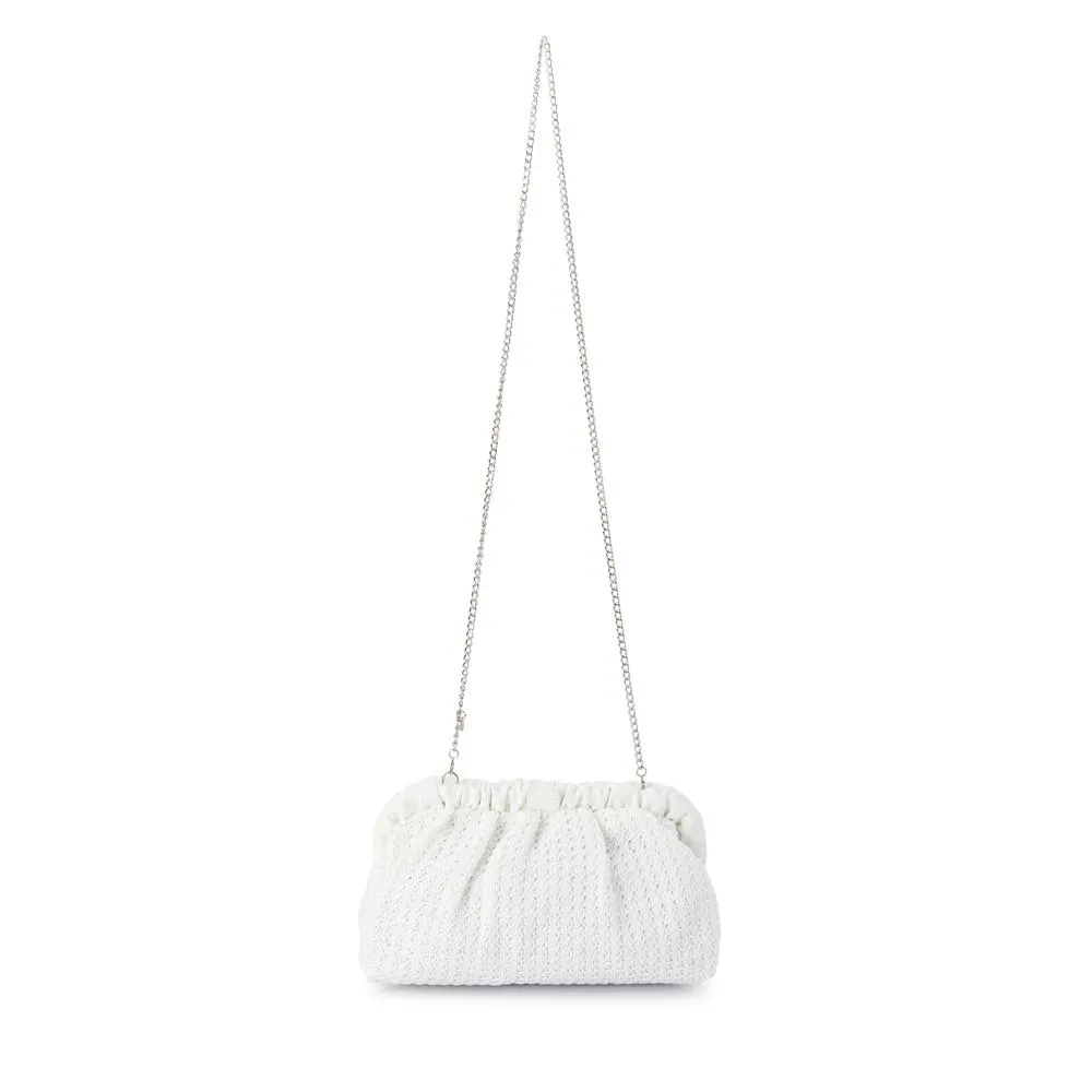 AMALIA Pleated Woven Clutch