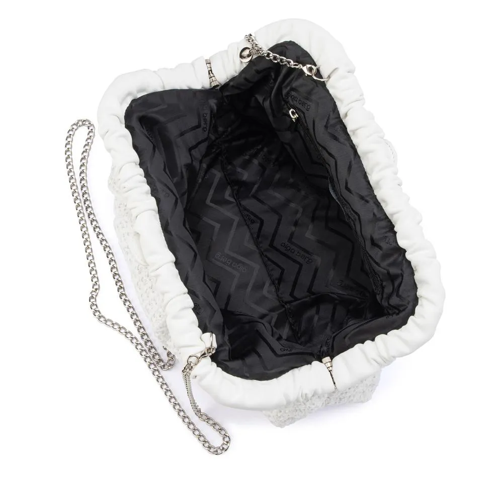 AMALIA Pleated Woven Clutch