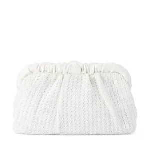 AMALIA Pleated Woven Clutch