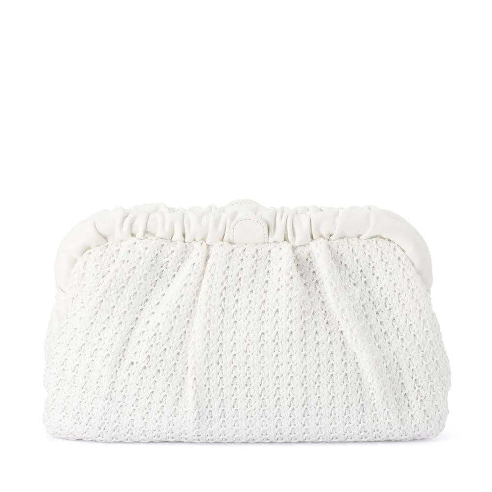 AMALIA Pleated Woven Clutch