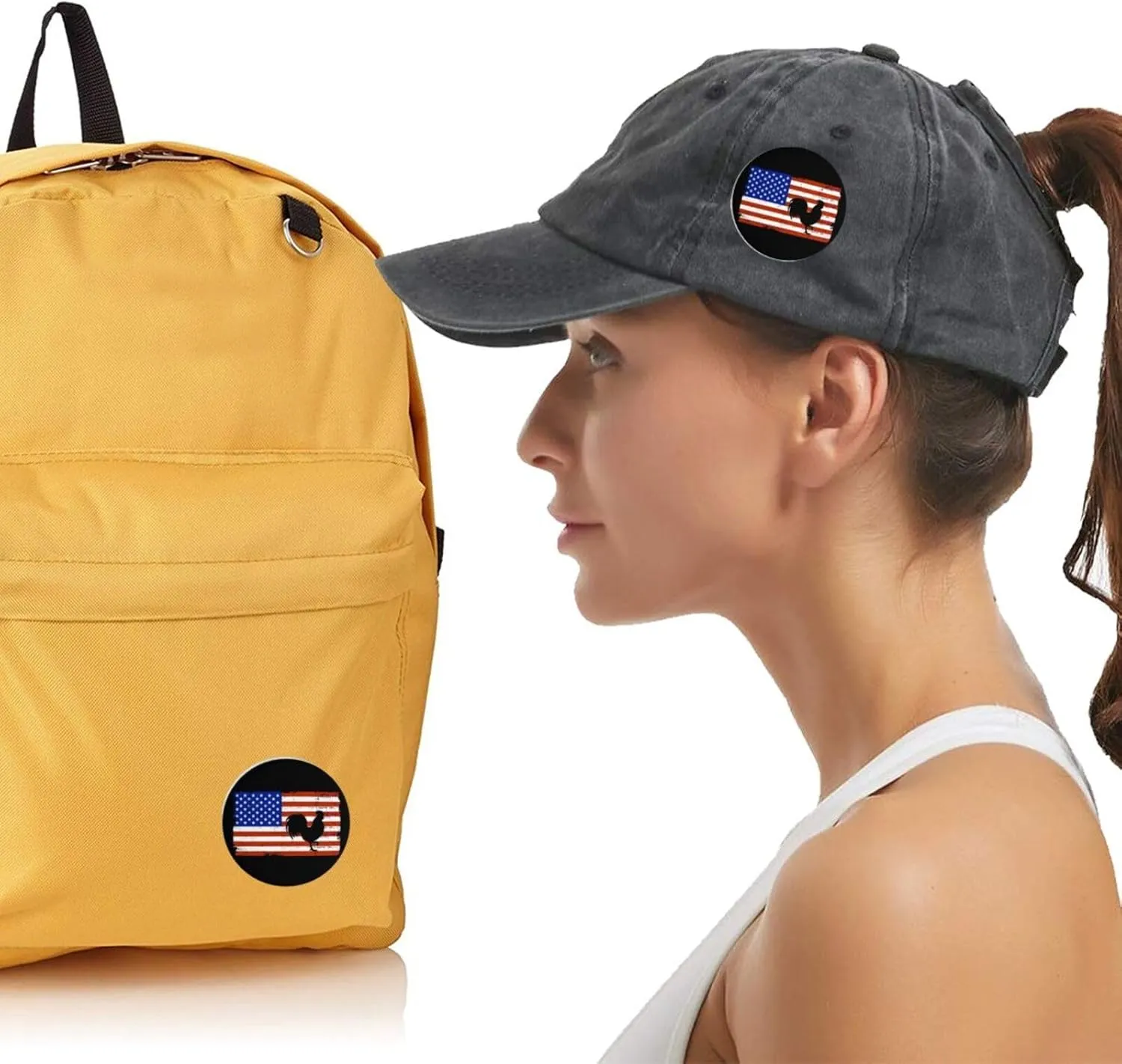 American Flag Chicken Express Your Unique Style with Our Fashionable Round Badges