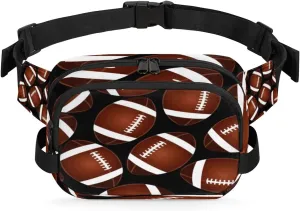 American Football Fanny Pack Crossbody Bags for Women Men Belt Bag Sport Waist Pack Bag Fanny Packs Cross Body Bag Phone Holder for Outdoors Sports Hiking Travel