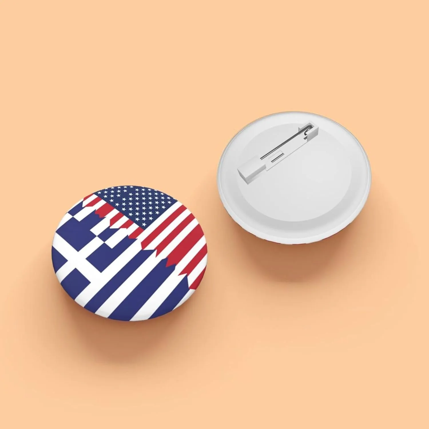 American Greece Greek Flag Express Your Unique Style with Our Fashionable Round Badges