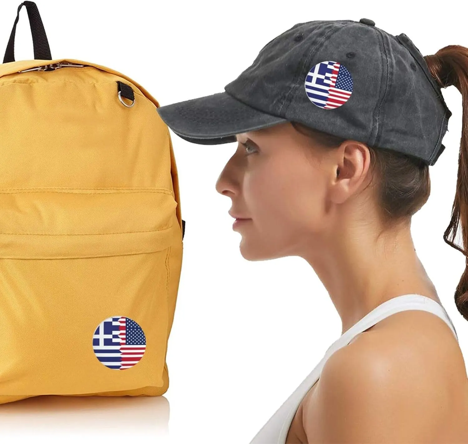 American Greece Greek Flag Express Your Unique Style with Our Fashionable Round Badges