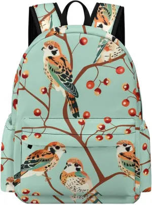 American Kestrel Pattern Mini Backpack Cute Shoulder Bag Small Laptop Bag Travel Daypack for Men Women