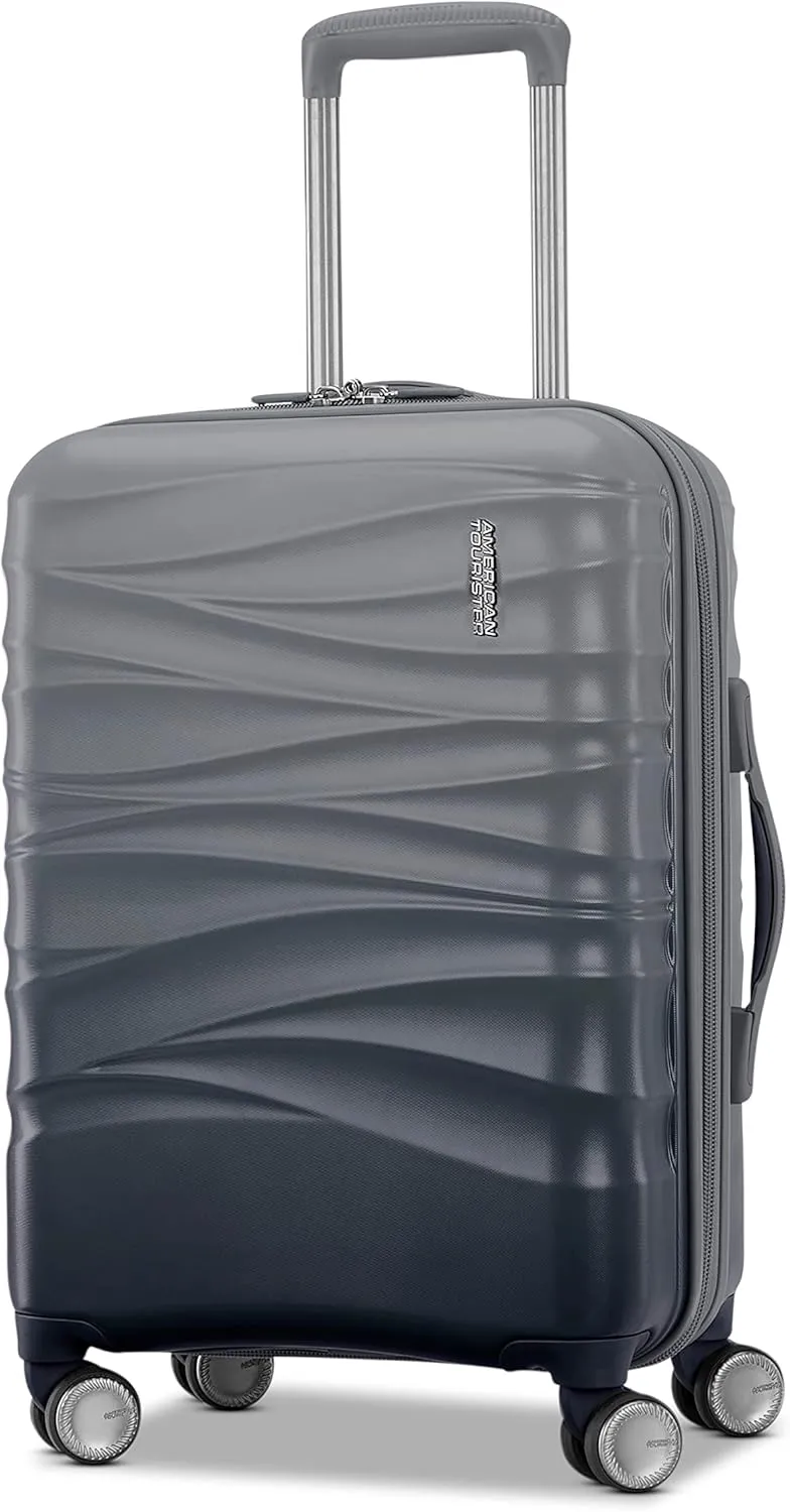 American Tourister Cascade Hardside Expandable Luggage with Spinner Wheels, Graphite, 20-Inch