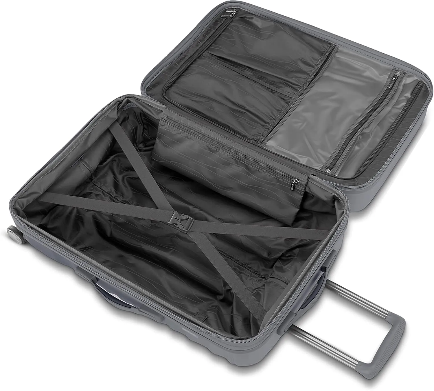 American Tourister Cascade Hardside Expandable Luggage with Spinner Wheels, Graphite, 20-Inch