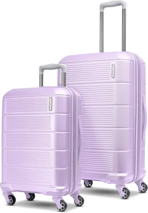 American Tourister Stratum 2.0 Expandable Hardside Luggage with Spinner Wheels, 2PC SET 20/24, Lavender