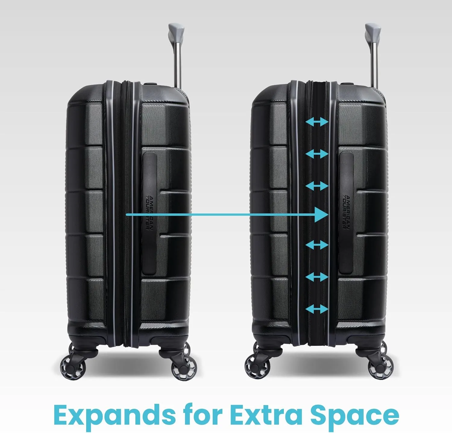 American Tourister Stratum 2.0 Expandable Hardside Luggage with Spinner Wheels, 2PC SET 20/24, Lavender