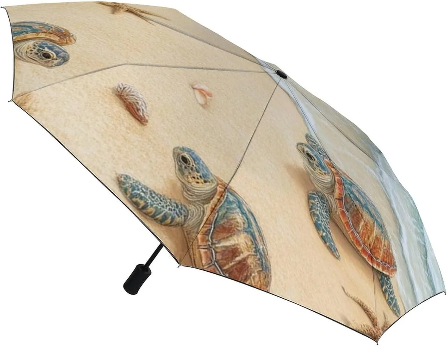 AMRANDOM Compact Travel Umbrella for Rain and Sun Automatic Portable Folding Umbrella
