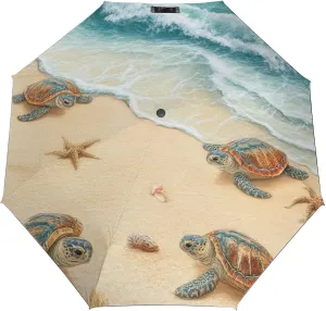 AMRANDOM Compact Travel Umbrella for Rain and Sun Automatic Portable Folding Umbrella