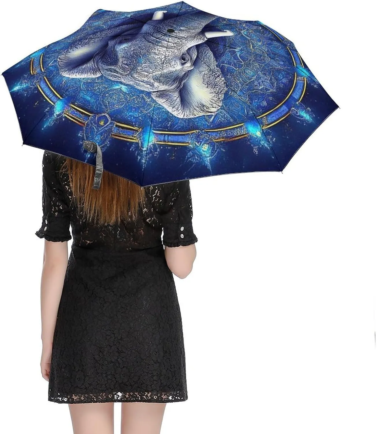 AMRANDOM Travel Umbrella Compact Automatic Umbrellas for Rain Folding Portable