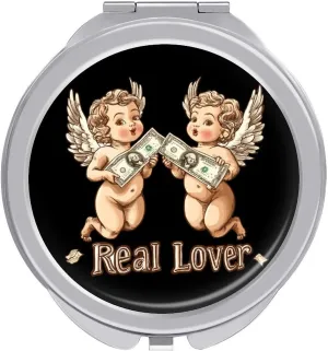 an-gels Dollar Bill Compact Makeup Mirror Mini Foldable Cosmetic Mirror Portable Travel Mirror for Purse Pocket