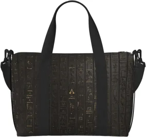 Ancient Egyptian Hieroglyph Hand Travel Bag For Men Women,Stylish Handheld Crossbody Travel Bag For Business Leisure Trave