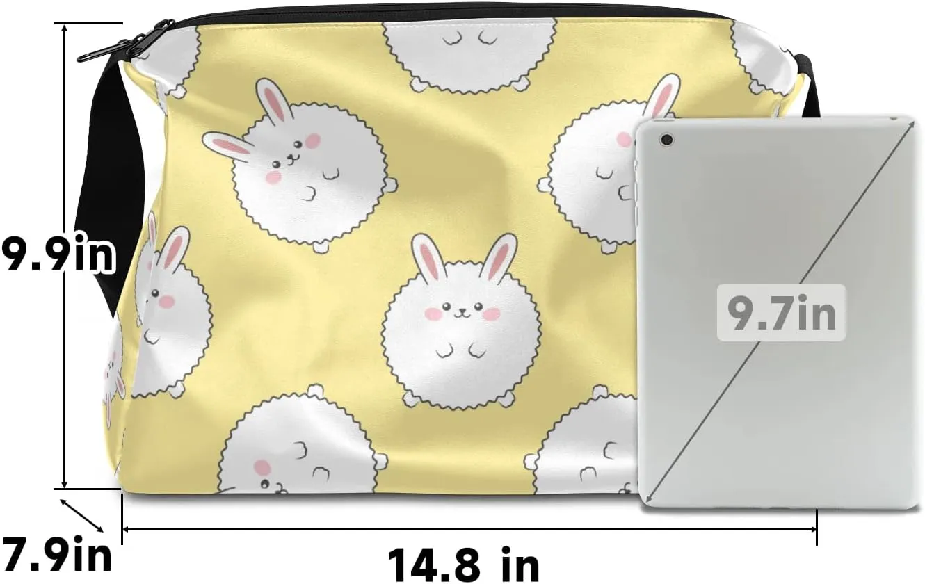 Animal Fat Rabbit Hare Small Gym Bag for Men Women Workout Sport Duffle Bag Waterproof Weekender Overnight Bag Lightweight Carry on Tote Bag Crossbody Shoulder Travel Bag for Swim Yoge Dance