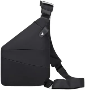Anti Theft Crossbody Bag, Travel Sling Bag for Women and Men, Chest Shoulder Bag(Black,Right-Handed)