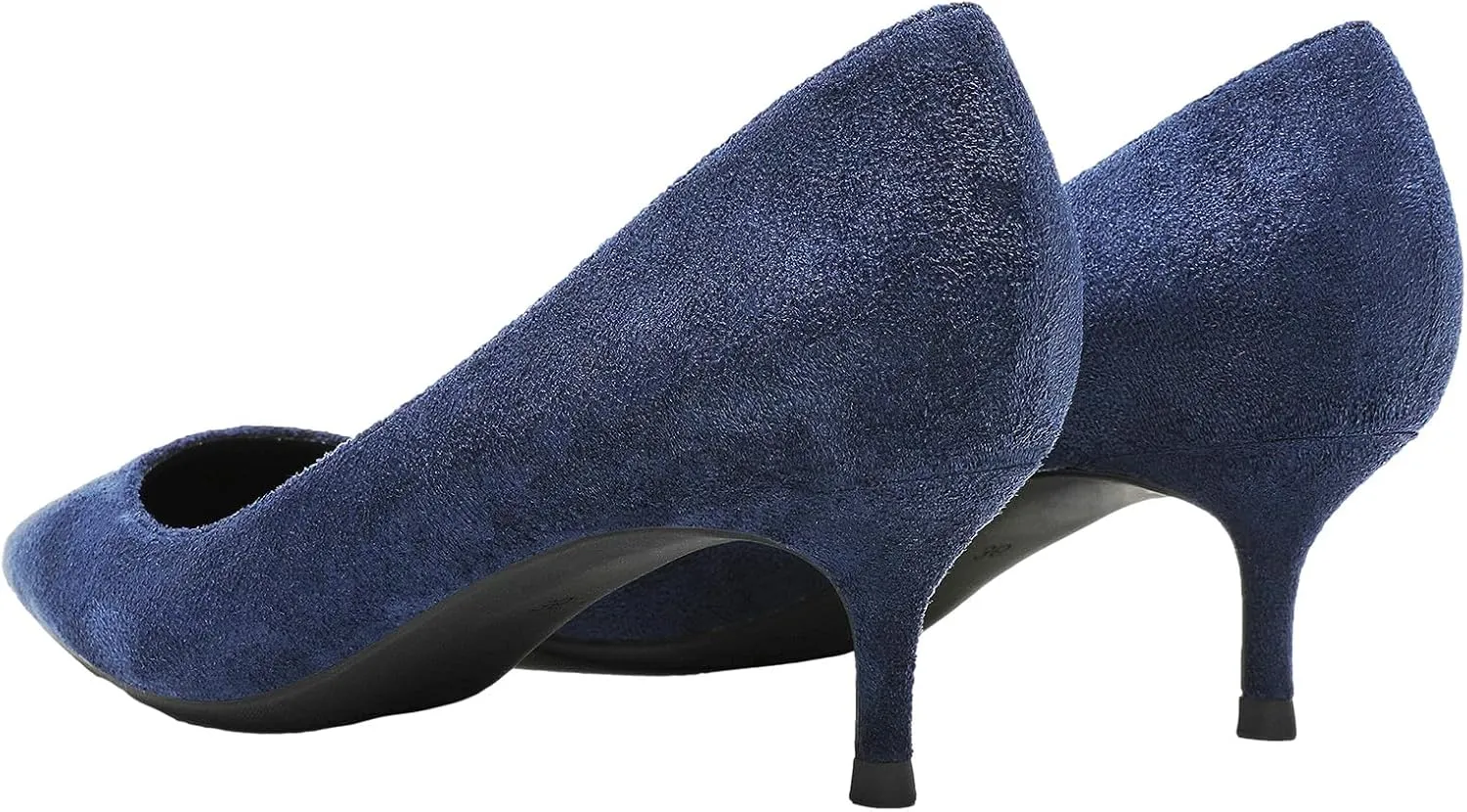 ANUFER Women's Velvet 5CM/8CM High Heels Elegant Pointed Toe Pumps Office Work Shoes