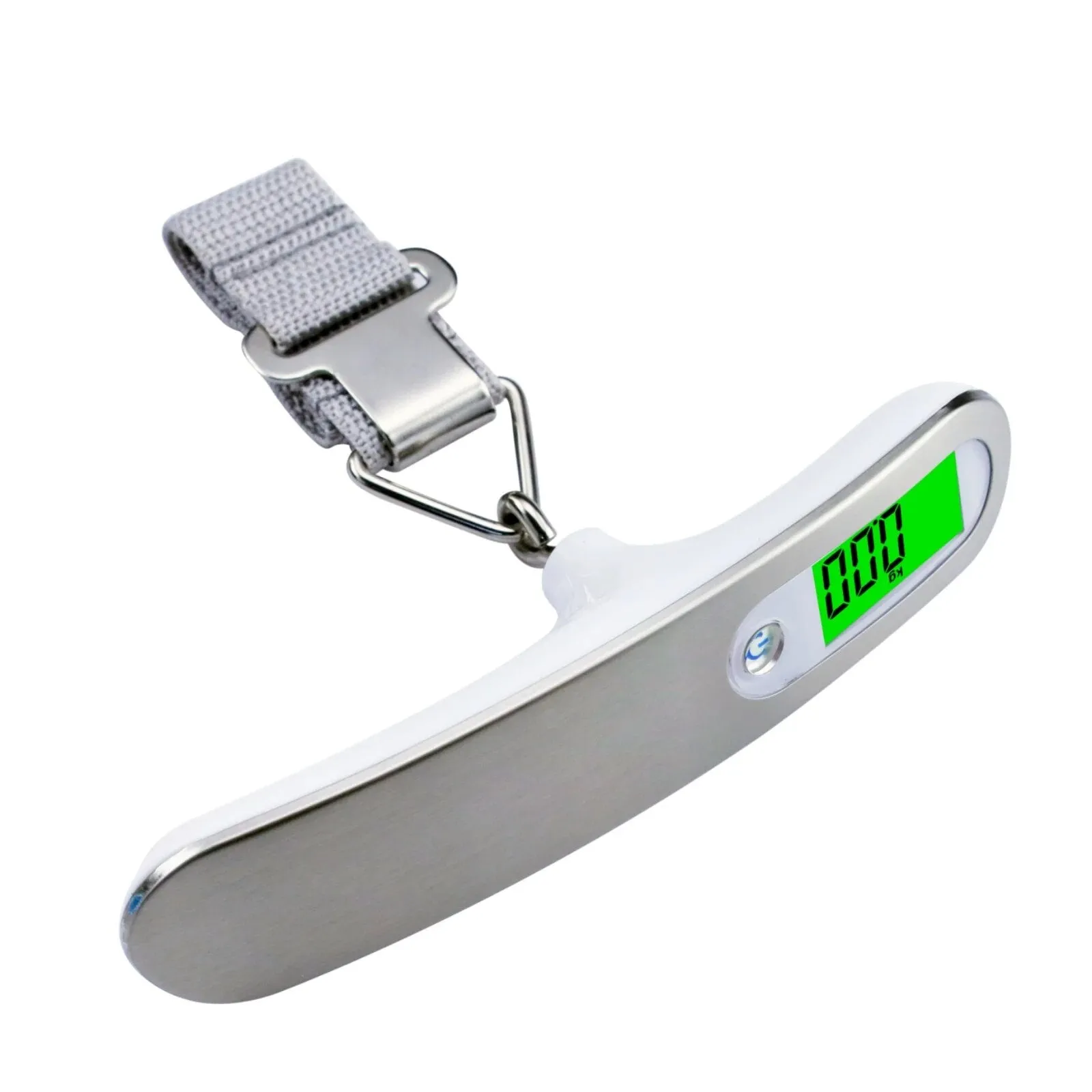ANYGLEAM Silver Blue Button Travel Luggage Weighing Scale With Tape 50Kg Accurate Measure Electronic Portable Digital Display