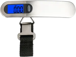 ANYGLEAM Silver Travel Luggage Digital Weighing Scale 50Kg Accurate Measure Electronic Portable Digital Display