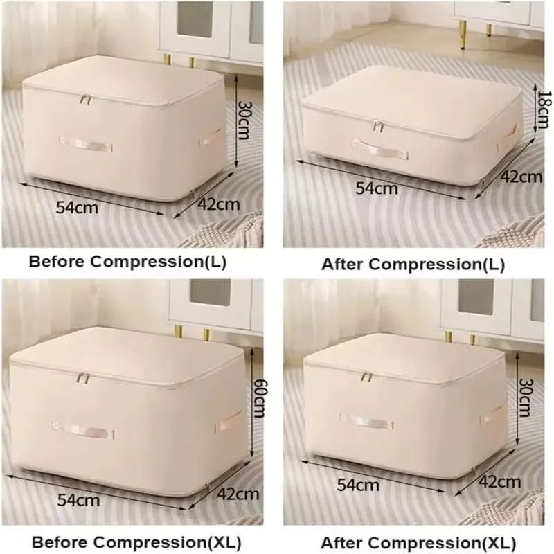 ANYHOUZ Storage Bag 1PC Large Self Compression Packing Cubes Ultra Space Saving Organizer