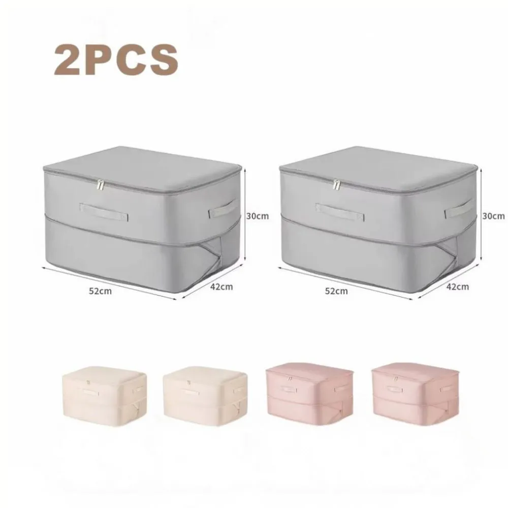 ANYHOUZ Storage Bag Set 2PCS Large Packing Cubes Ultra Space Saving Self Compression Quilt Organizer
