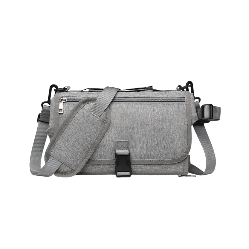 ANYMOM Mommy Diaper Bag Grey With Changing Pad Mattress Maternity Shouder Bag